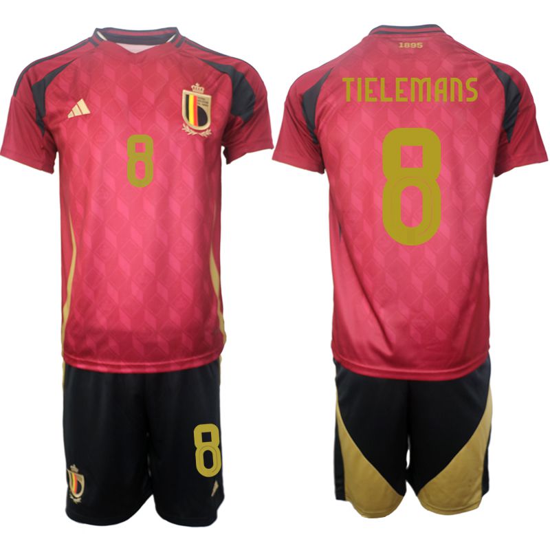 Men 2024-2025 Season Belgium home red #8 Soccer Jersey